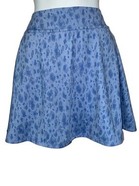adidas Skirt Blue Animal-Print A-Line with Shorts, tennis golf M